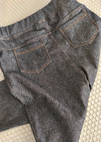 Gri Elastik Bel Kız Denim Pantolon - Görsel 2
