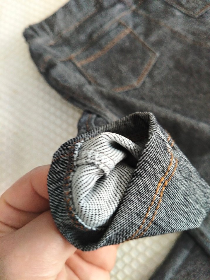 Gri Elastik Bel Kız Denim Pantolon - Görsel 4