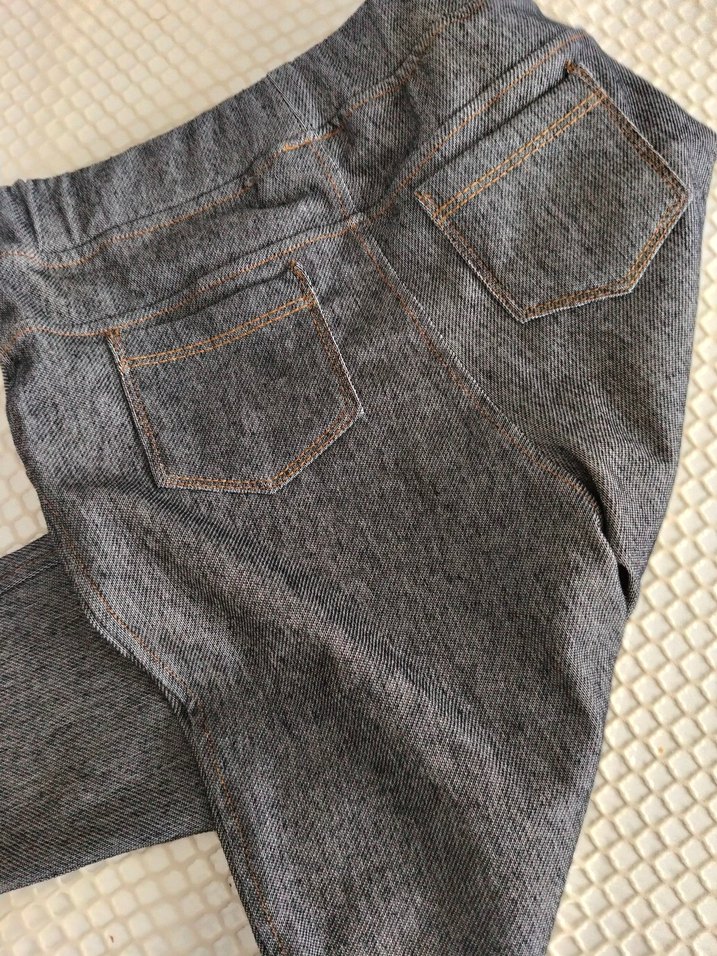 Gri Elastik Bel Kız Denim Pantolon - Görsel 2