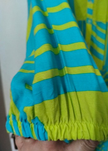 Uzun Kollu Düğmeli Bohem Elbise - Görsel 5