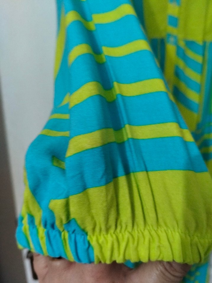 Uzun Kollu Düğmeli Bohem Elbise - Görsel 5