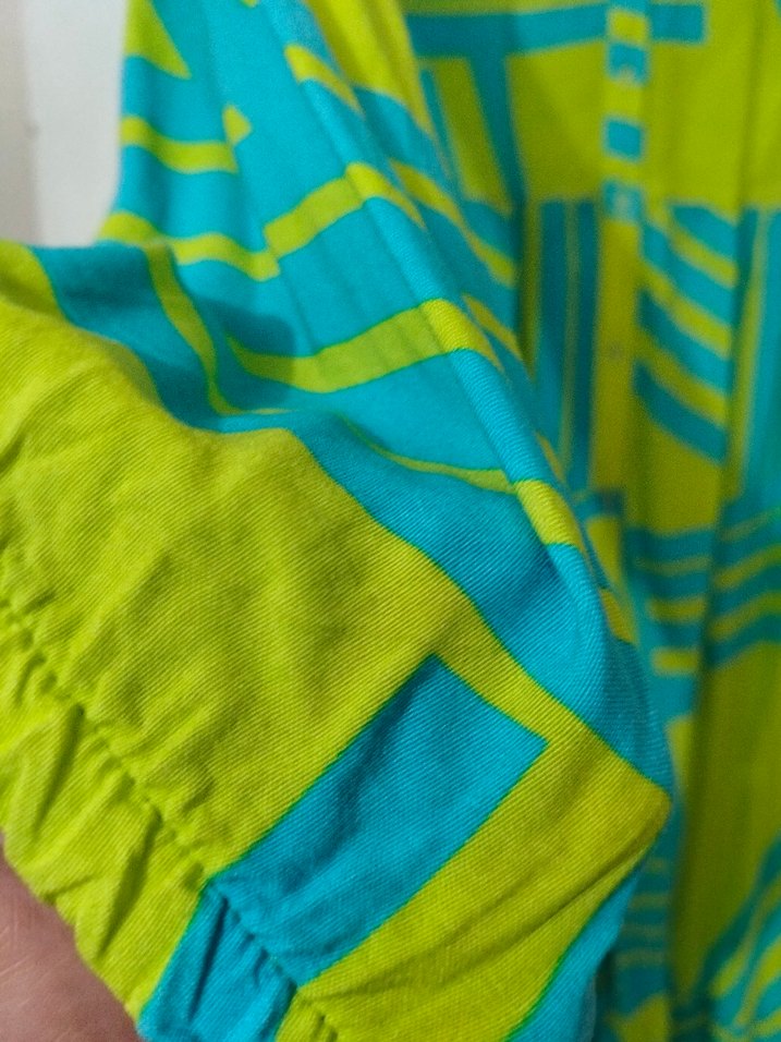 Uzun Kollu Düğmeli Bohem Elbise - Görsel 2