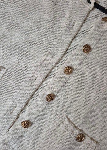 Düğmeli Twit Kadın Hırka - Görsel 3