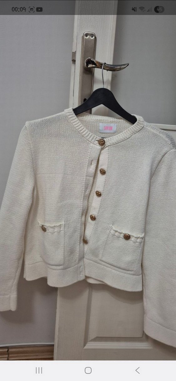 Düğmeli Twit Kadın Hırka - Görsel 2