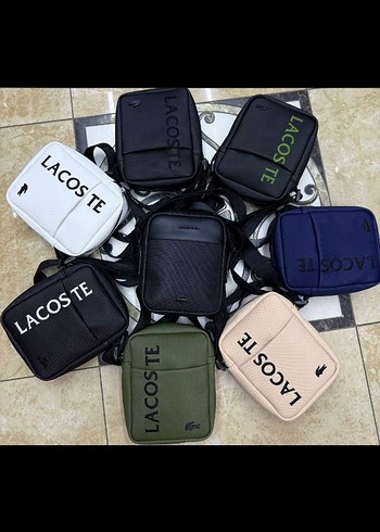 Lacoste Siyah Erkek Omuz Çantası Velcro