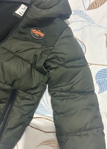 Erkek Çocuk Yeşil Fermuarlı Mont