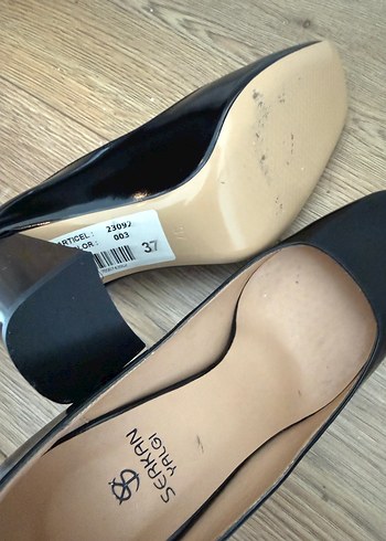 Bej Parlak Modern Klasik Kadın Stiletto - Görsel 4