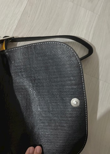 Hardal Yılan Desenli Deri Kadın Çanta - Görsel 2