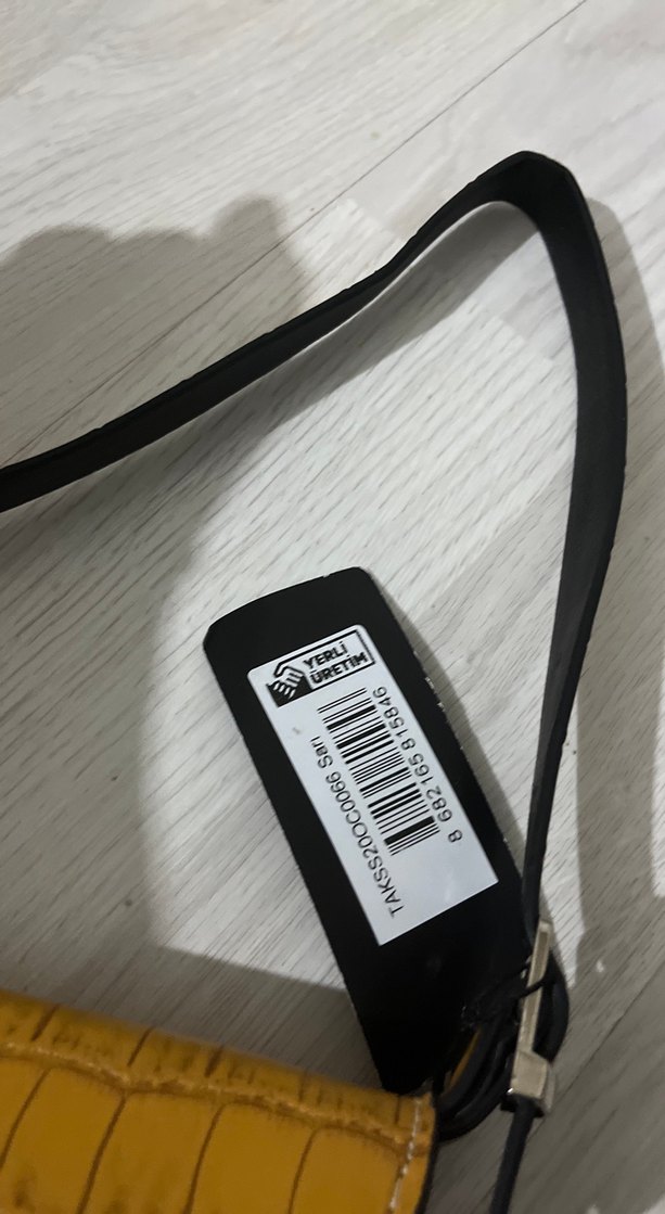 Hardal Yılan Desenli Deri Kadın Çanta - Görsel 5