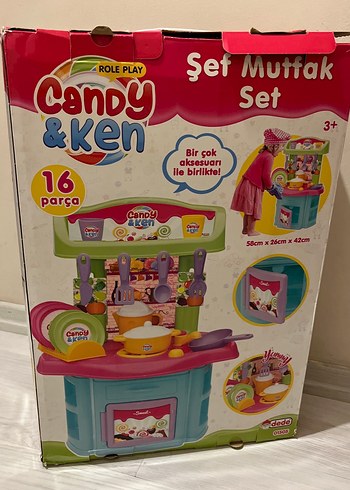 Renkli Çocuk Oyun Mutfak Seti 58cm - Görsel 2