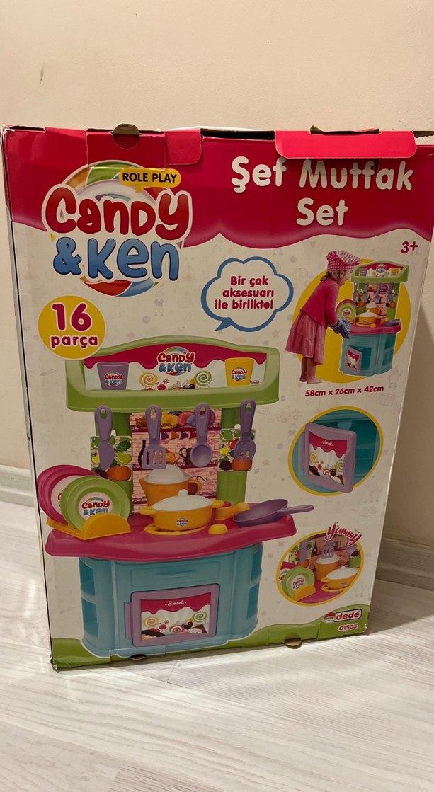 Renkli Çocuk Oyun Mutfak Seti 58cm - Görsel 2