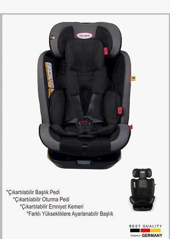 Holmer Kids Maxi Protect Aero 3D 0-36kg Dönebilir Oto Koltuğu - Görsel 4