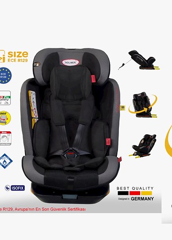 Holmer Kids Maxi Protect Aero 3D 0-36kg Dönebilir Oto Koltuğu - Görsel 9