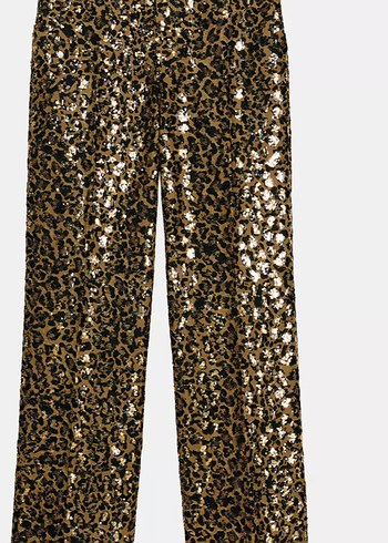 HAYVAN DESENLİ PULLU STRAİGHT PANTOLON - Görsel 3