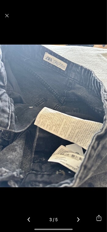 xs Beden ZARA SİYAH JEAN ŞORT