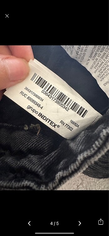 xs Beden siyah Renk ZARA SİYAH JEAN ŞORT