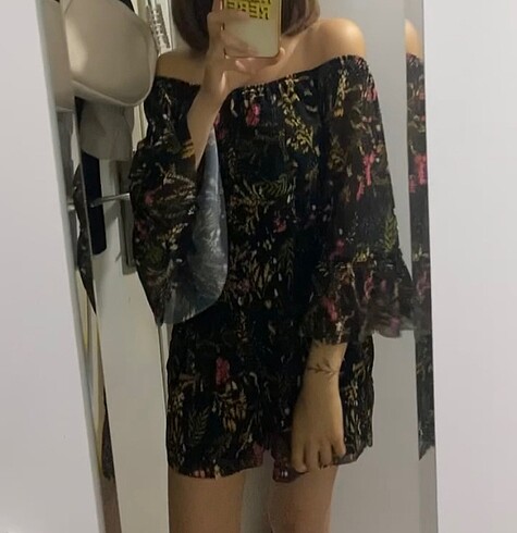 xs Beden Şortlu mini tulum elbise