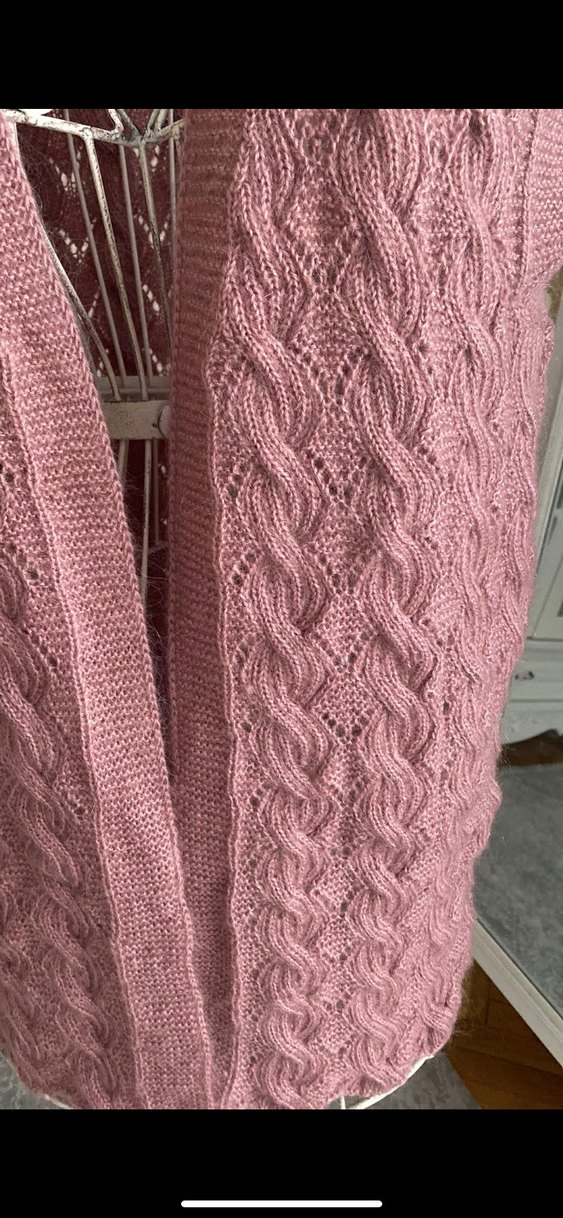 Bohem Tarz Uzun Örgü Kadın Yelek - Görsel 2