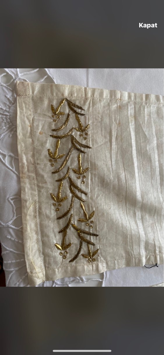 Nakışlı Beyaz Bohem Masa Örtüsü - Görsel 2