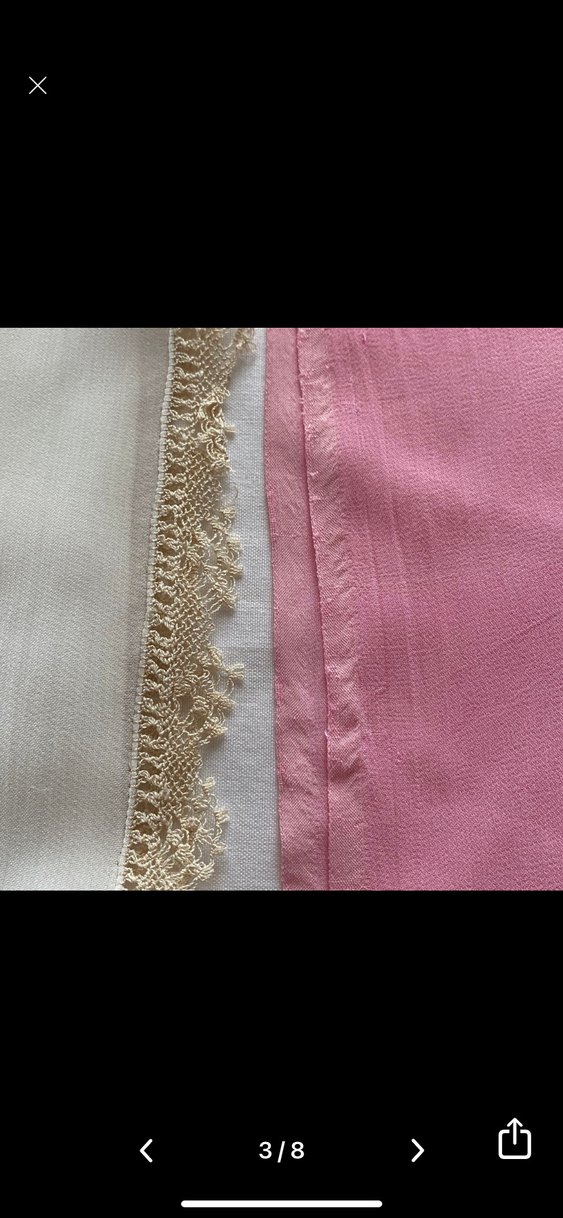 Dantel Detaylı Pembe Vintage Kadın Eşarp - Görsel 2