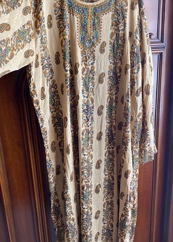 Altın Renkli Nakışl elbise - Görsel 15