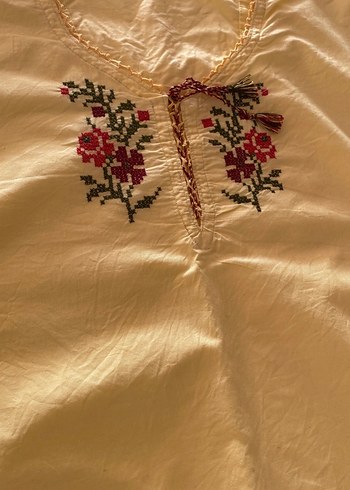 Altın Renkli Nakışl elbise - Görsel 2