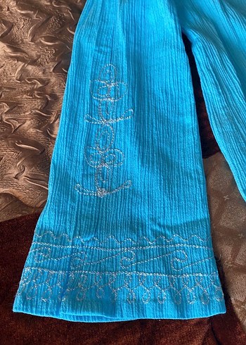 Altın Renkli Nakışl elbise - Görsel 9