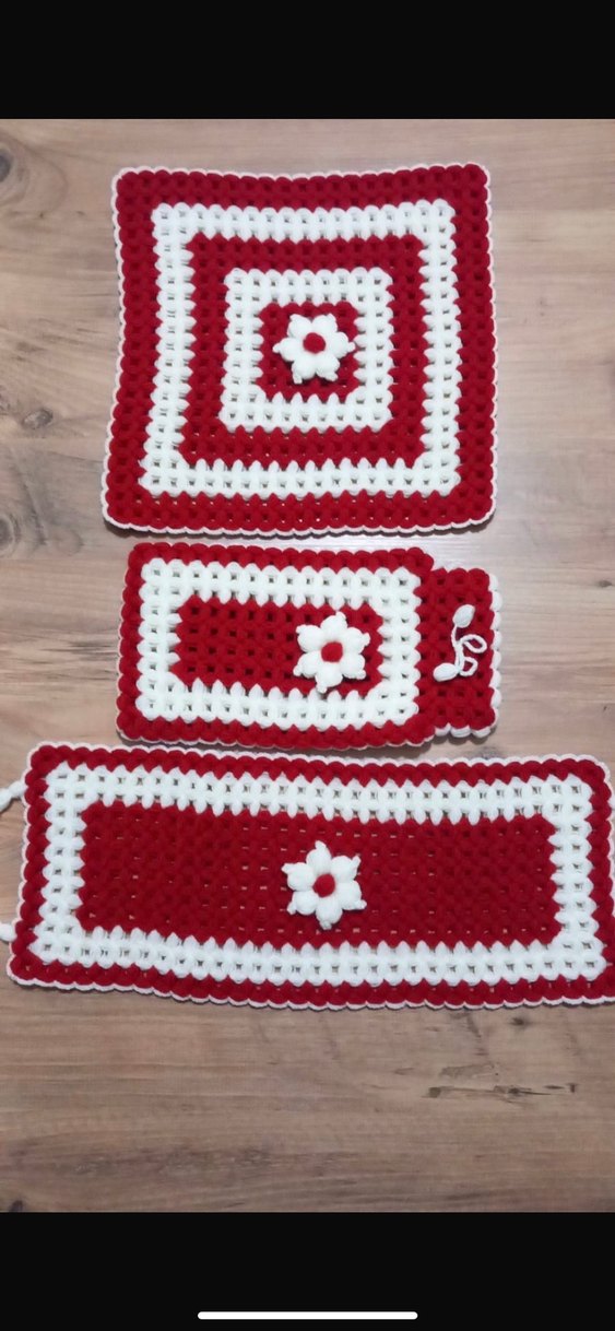 Mor ve Pembe El Örgüsü Banyo Süngeri Seti - Görsel 3