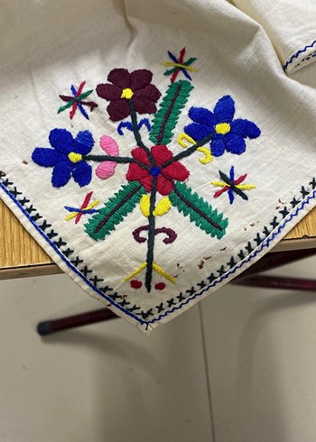 El İşlemeli Geleneksel Kumaş Örtü - Görsel 5