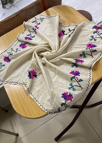 El İşlemeli Geleneksel Kumaş Örtü - Görsel 8