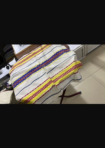 El İşlemeli Geleneksel Kumaş Örtü - Görsel 12