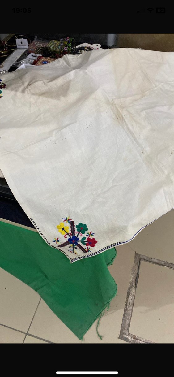 El İşlemeli Geleneksel Kumaş Örtü - Görsel 3