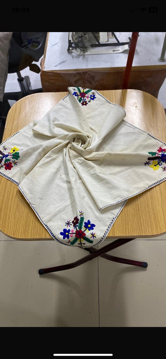 El İşlemeli Geleneksel Kumaş Örtü - Görsel 4