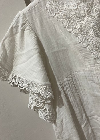 Müslin  kumaş elbise - Görsel 3