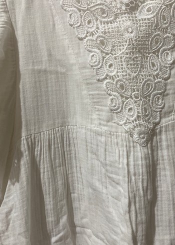 Müslin  kumaş elbise - Görsel 6