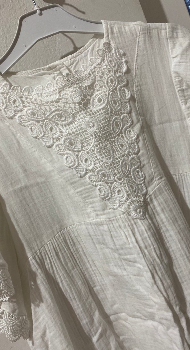 Müslin  kumaş elbise - Görsel 4