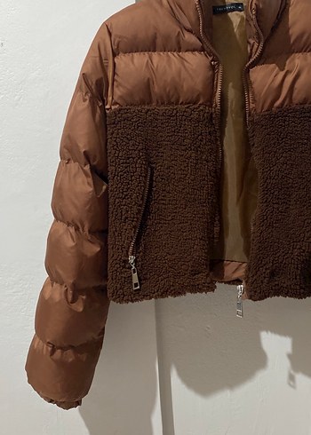 Kahverengi Kürklü Kadın Kışlık Ceket - Görsel 2