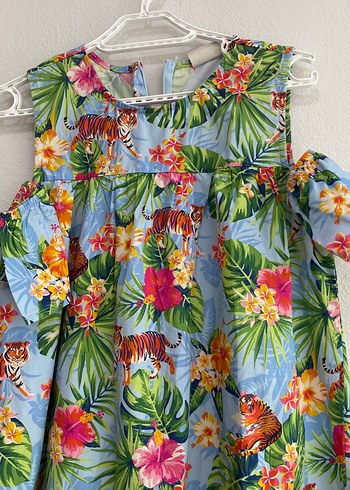 Çiçekli Bohem Kız Elbisesi - Görsel 3