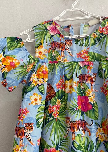 Çiçekli Bohem Kız Elbisesi - Görsel 2