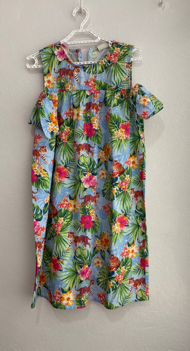 Çiçekli Bohem Kız Elbisesi - Görsel 4