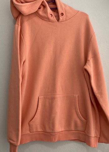 Pembe Basic Kadın Sweatshirt orjinal hype marka - Görsel 4