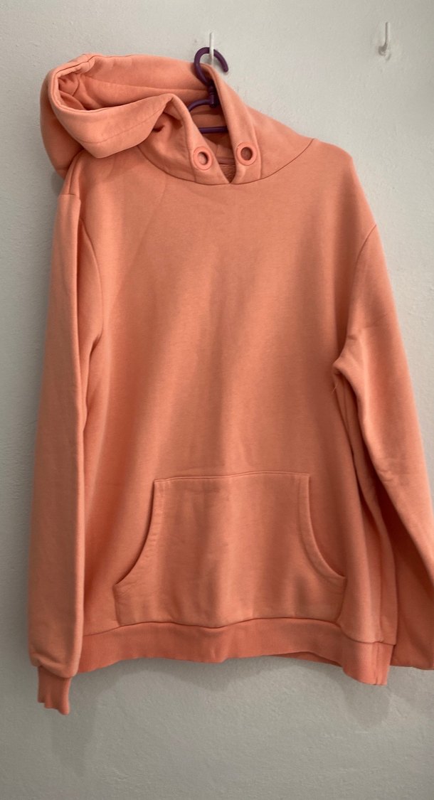 Pembe Basic Kadın Sweatshirt orjinal hype marka - Görsel 4