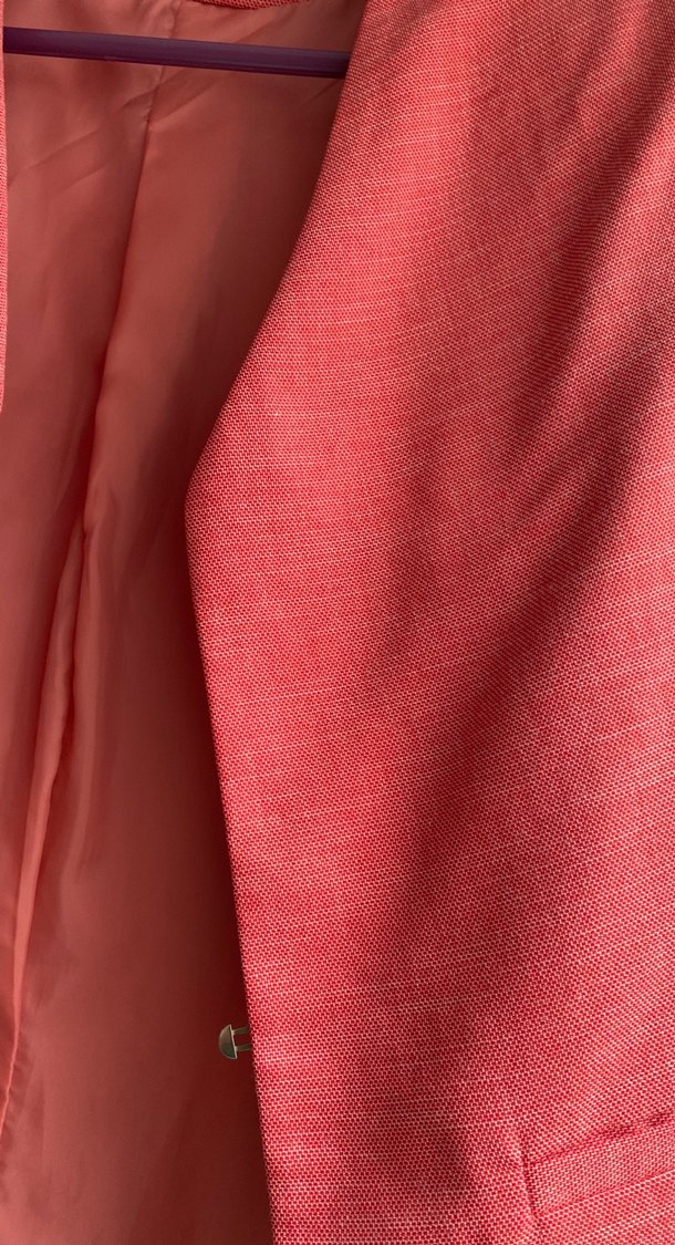 Düğmeli Pembe Kadın Blazer Ceket - Görsel 4