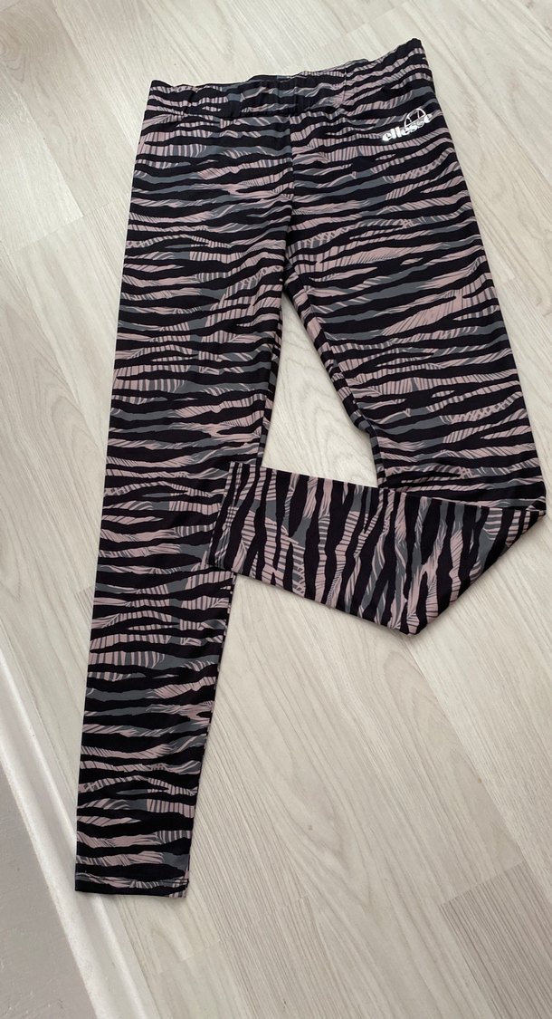 Zebra Desenli Pembe Gri Spor Tayt - Görsel 2