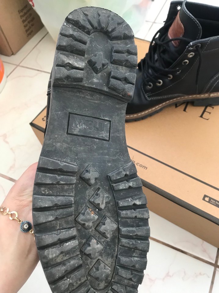 Siyah Deri Bağcıklı Erkek Bot - Görsel 4