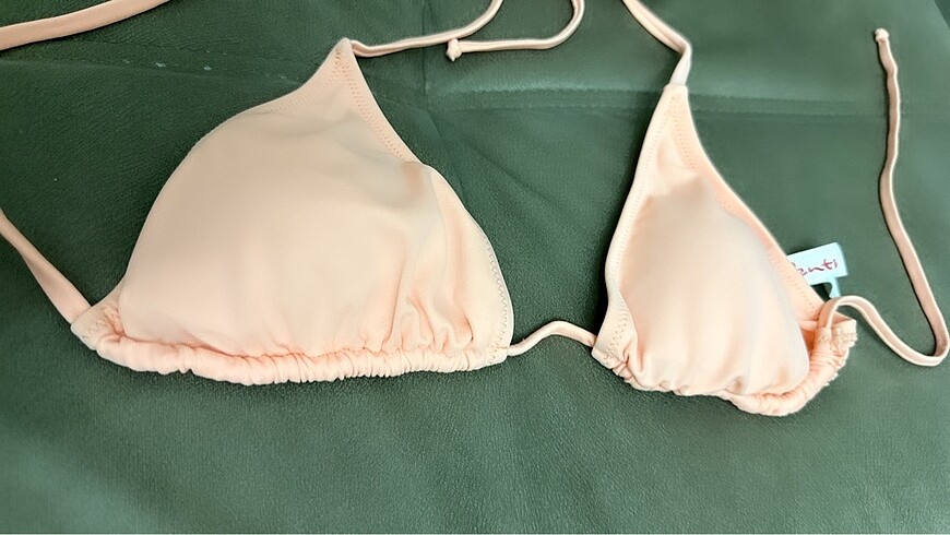 38 Beden camel Renk Bikini üstü