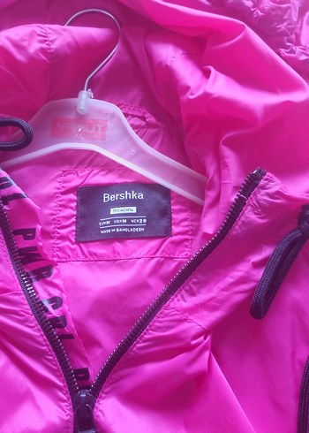 Pembe Kapüşonlu Fermuarlı Kadın Ceket - Görsel 3