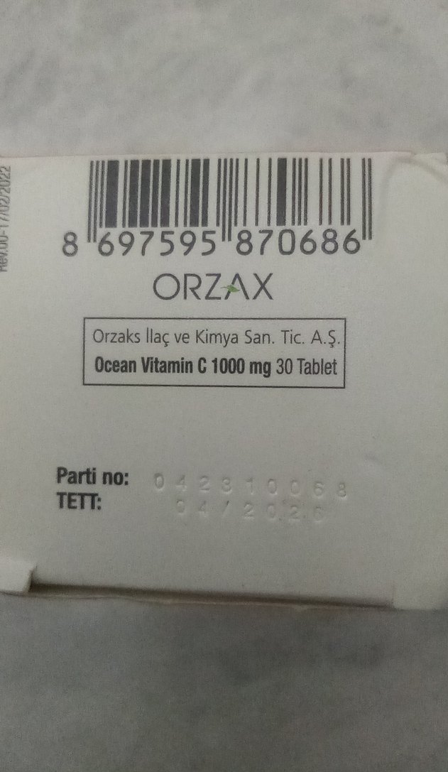 ORZAX Ocean Vitamin C 1000 mg 30 Tablet - Görsel 4