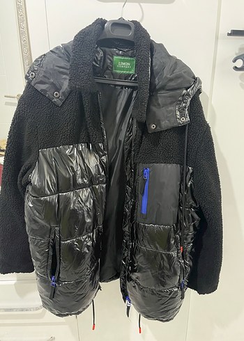 Siyah Kadın Kısa Peluş Mont