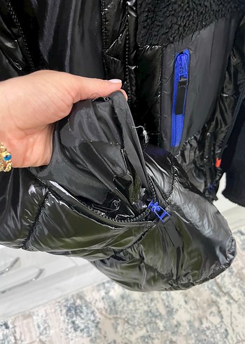 l Beden siyah Renk Siyah Kadın Kısa Peluş Mont